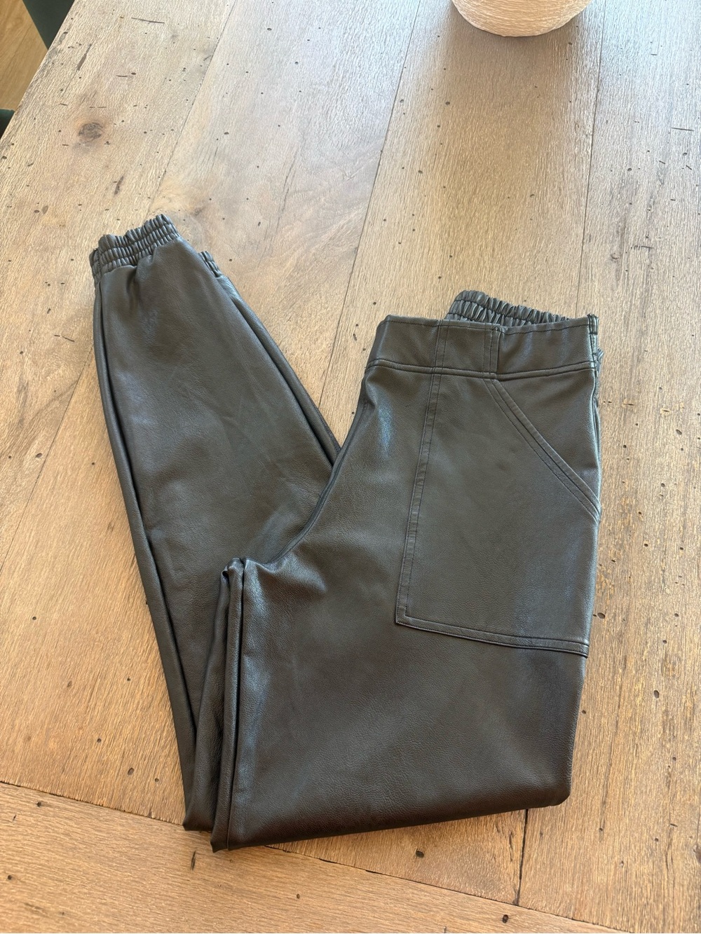 Spanx Faux Leather Joggers in Black